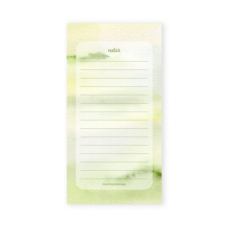 green abstract notepad