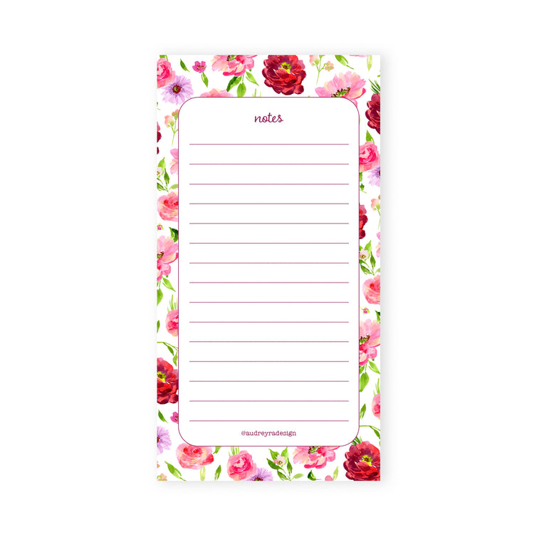 bright florals notepad