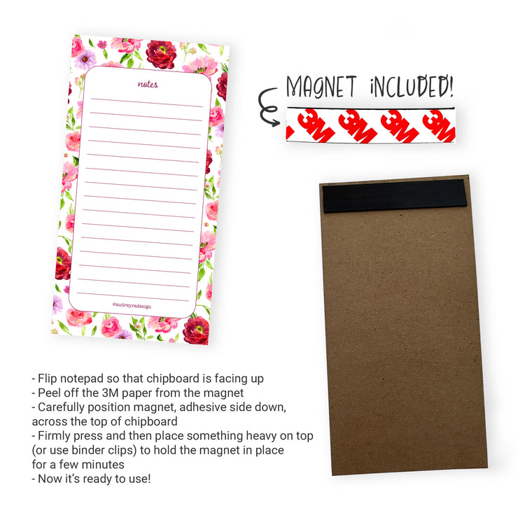 bright florals notepad