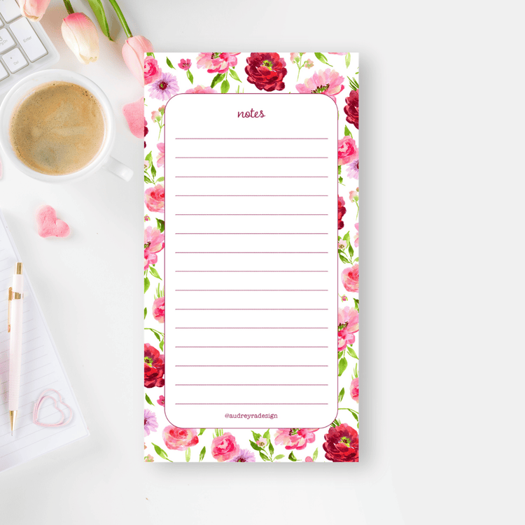 bright florals notepad