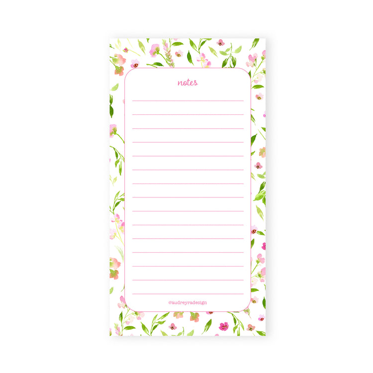 dainty florals notepad