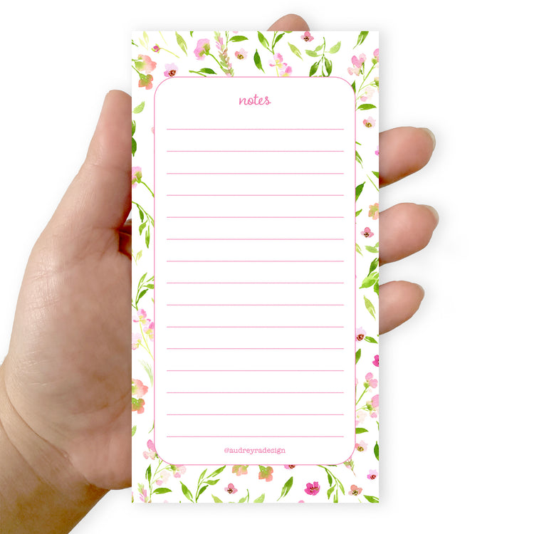 dainty florals notepad