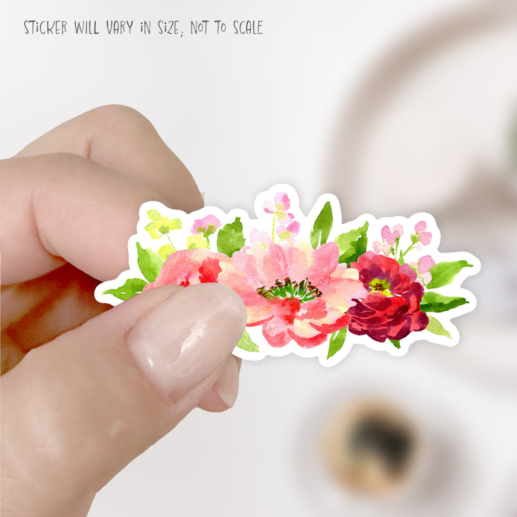 bright florals arrangement sticker