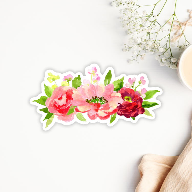 bright florals arrangement sticker