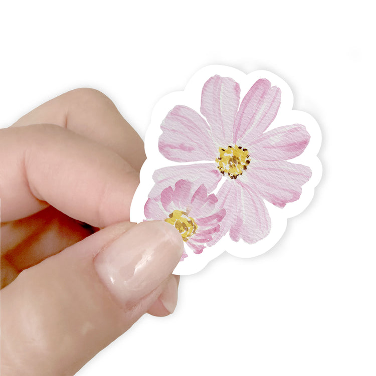 cosmos flower sticker