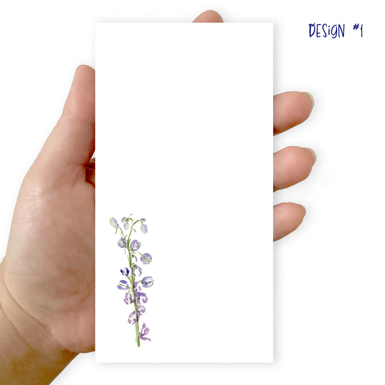 delphiniums notepad