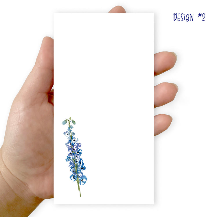 delphiniums notepad