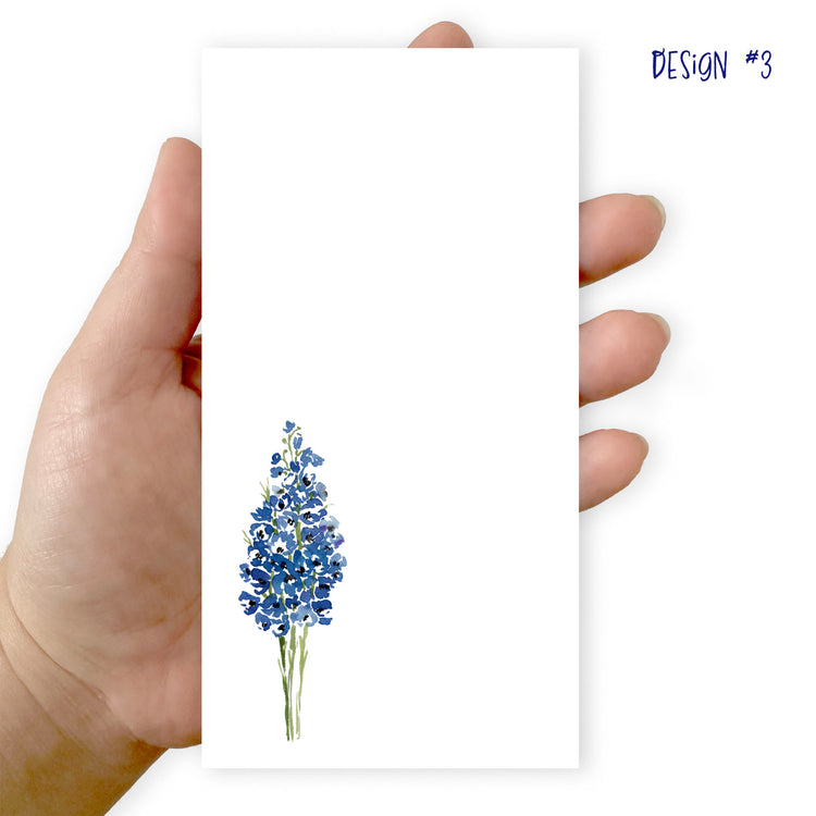delphiniums notepad
