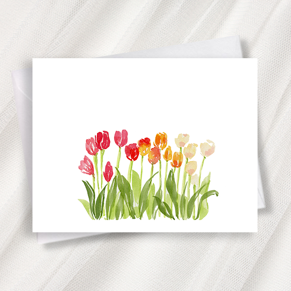 tulip field greeting card – Audrey Ra Design Shop