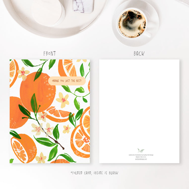 orange you just the best greeting card