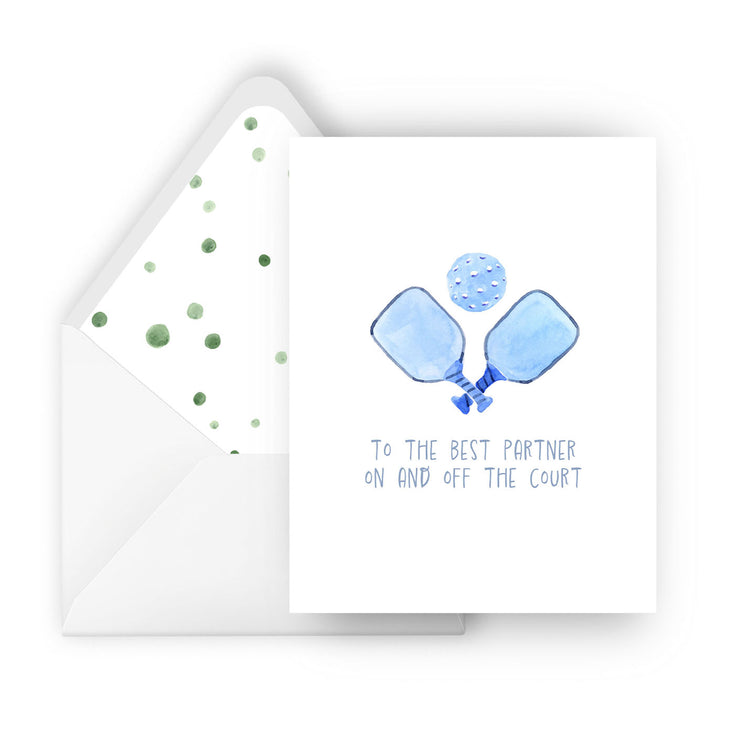best pickleball partner-greeting card