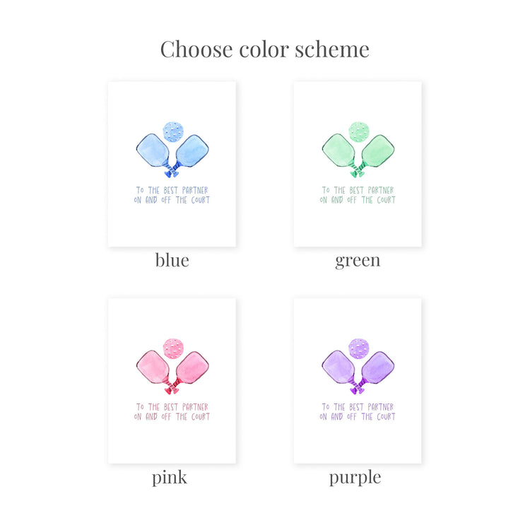 best pickleball partner-greeting card