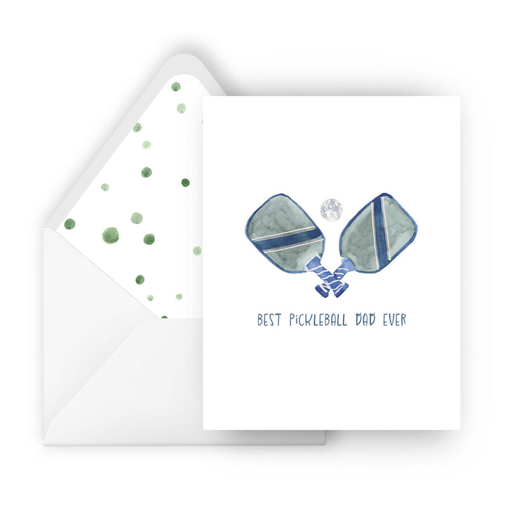 best pickleball dad-greeting card