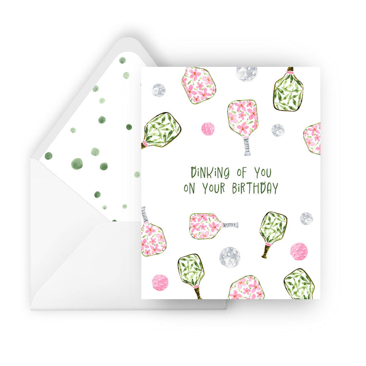 dinking of you on your birthday greeting card