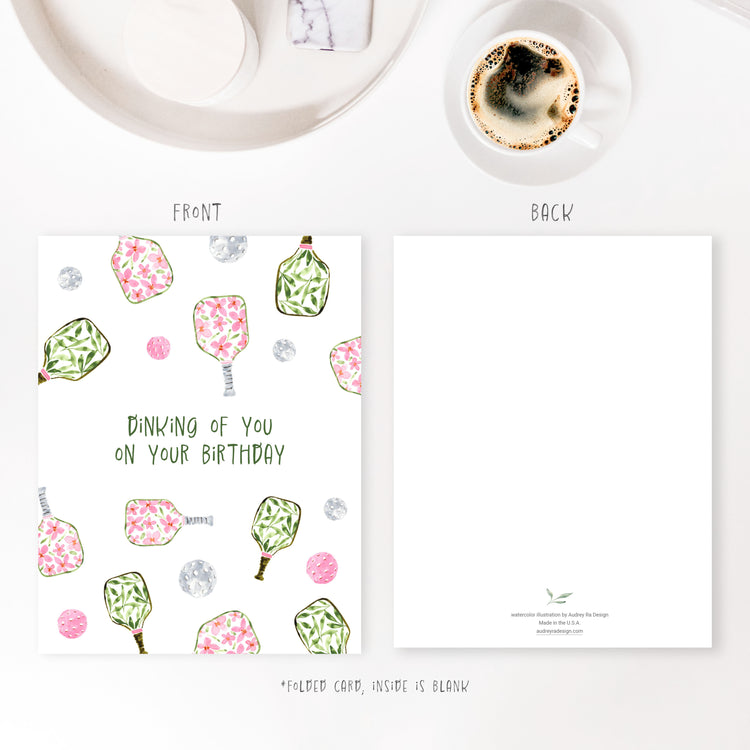 dinking of you on your birthday greeting card