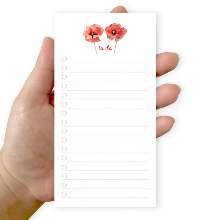 poppies notepad