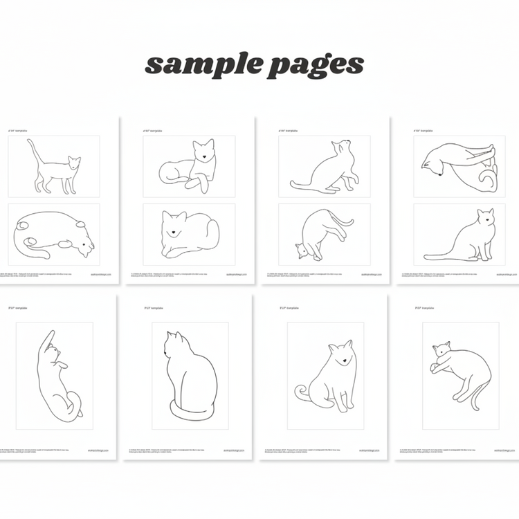 cat line illustrations