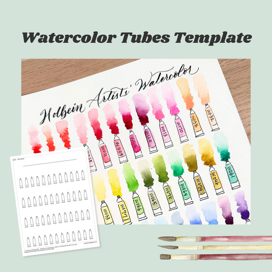 Watercolor Tubes Templates