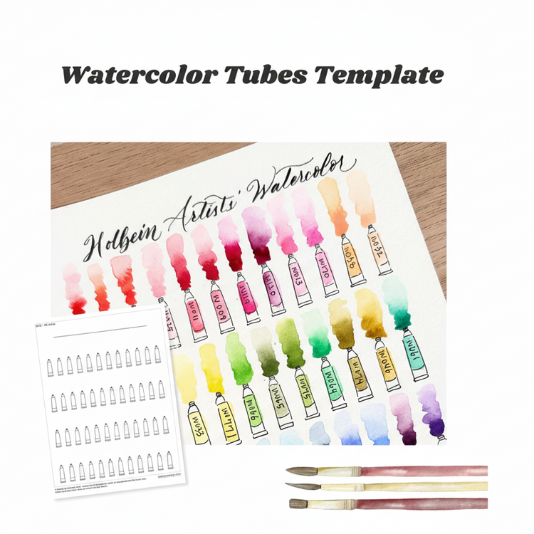 Watercolor Tubes Templates