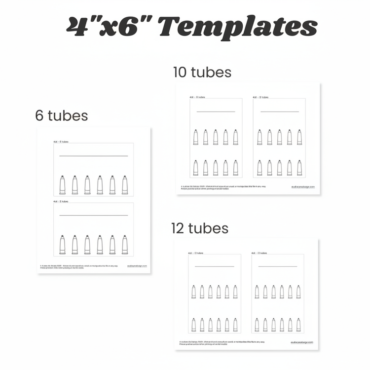 Watercolor Tubes Templates