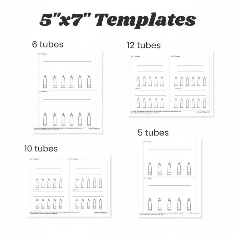 Watercolor Tubes Templates