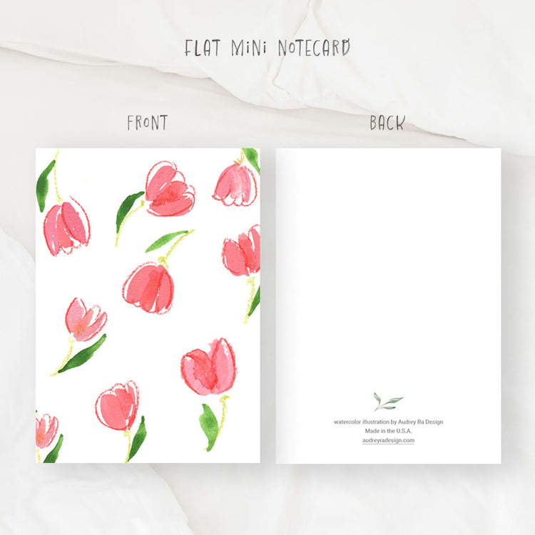 tulips mini notecard