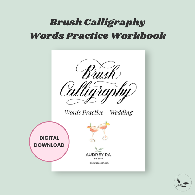 wedding words-brush calligraphy practice workbook