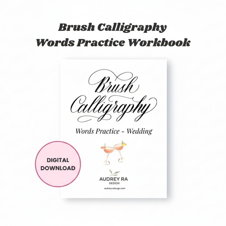 wedding words-brush calligraphy practice workbook