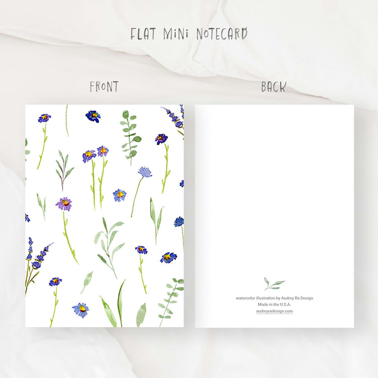 wildflowers mini notecard