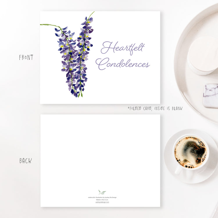 wisteria sympathy greeting card