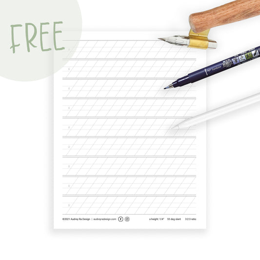 blank guidesheets for calligraphy practice