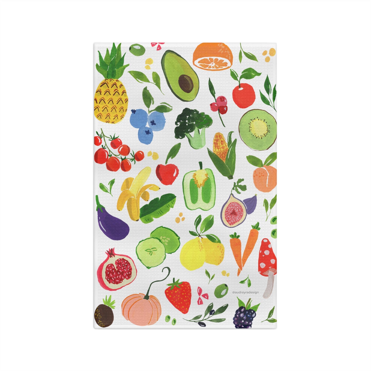 tea towel: fruit and veggie medley 🛍️