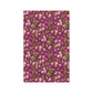 dainty florals: dark magenta tea towel 🛍️