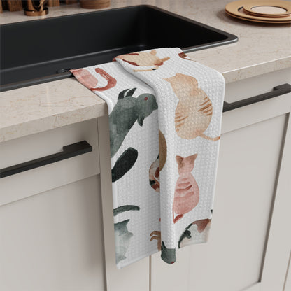 tea towel: blobby cats 🛍️