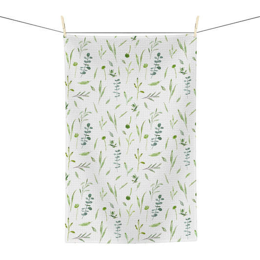 tea towel: greenery wildflowers 🛍️