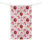 bright florals: pink tea towel 🛍️