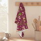 dainty florals: dark magenta tea towel 🛍️