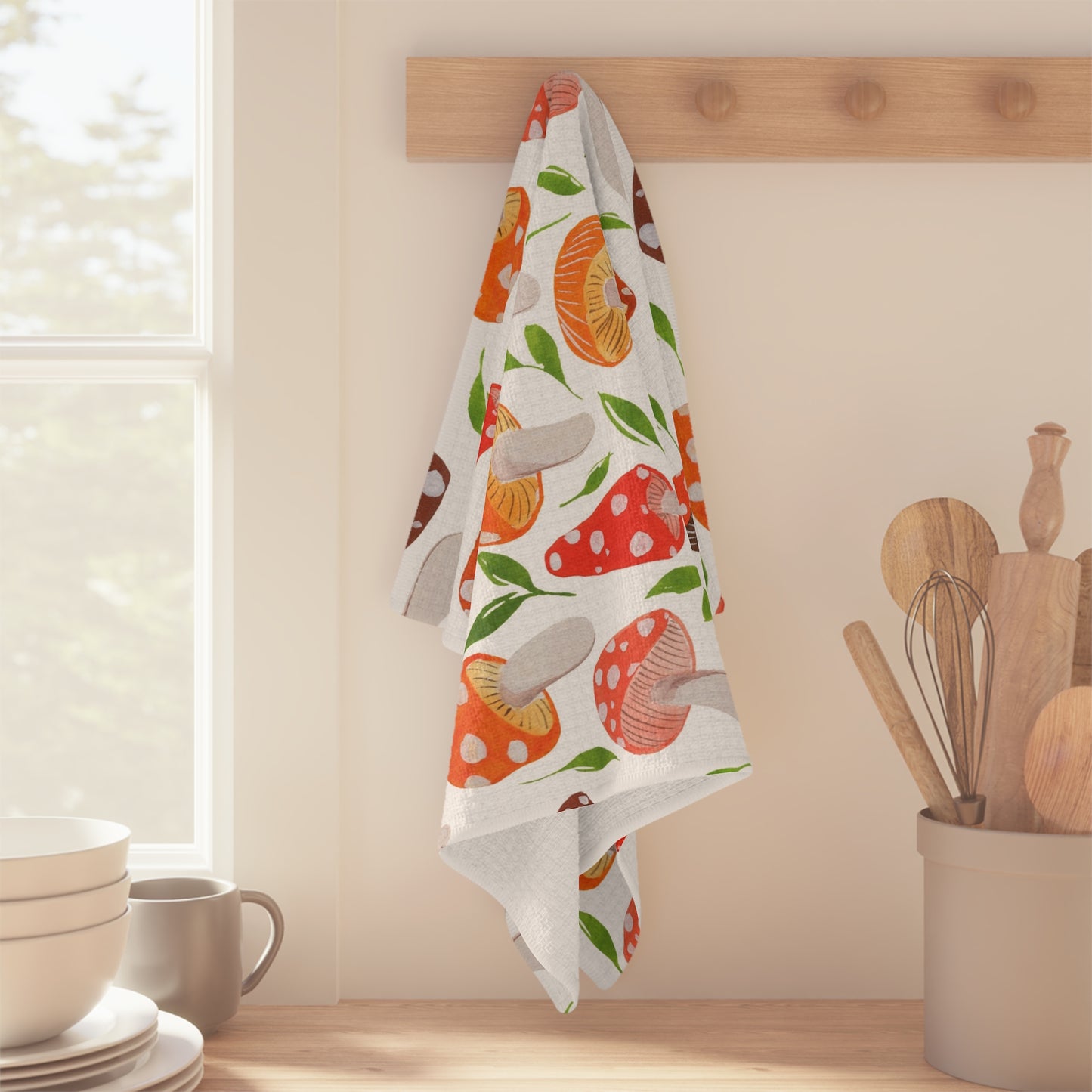 tea towel: autumn mushrooms 🛍️