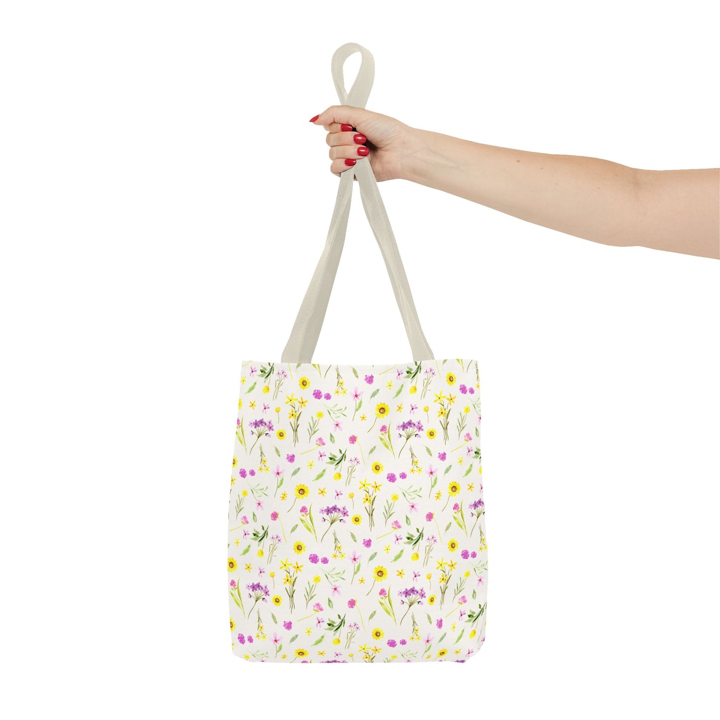 pink and yellow wildflowers: tote bag 🛍️