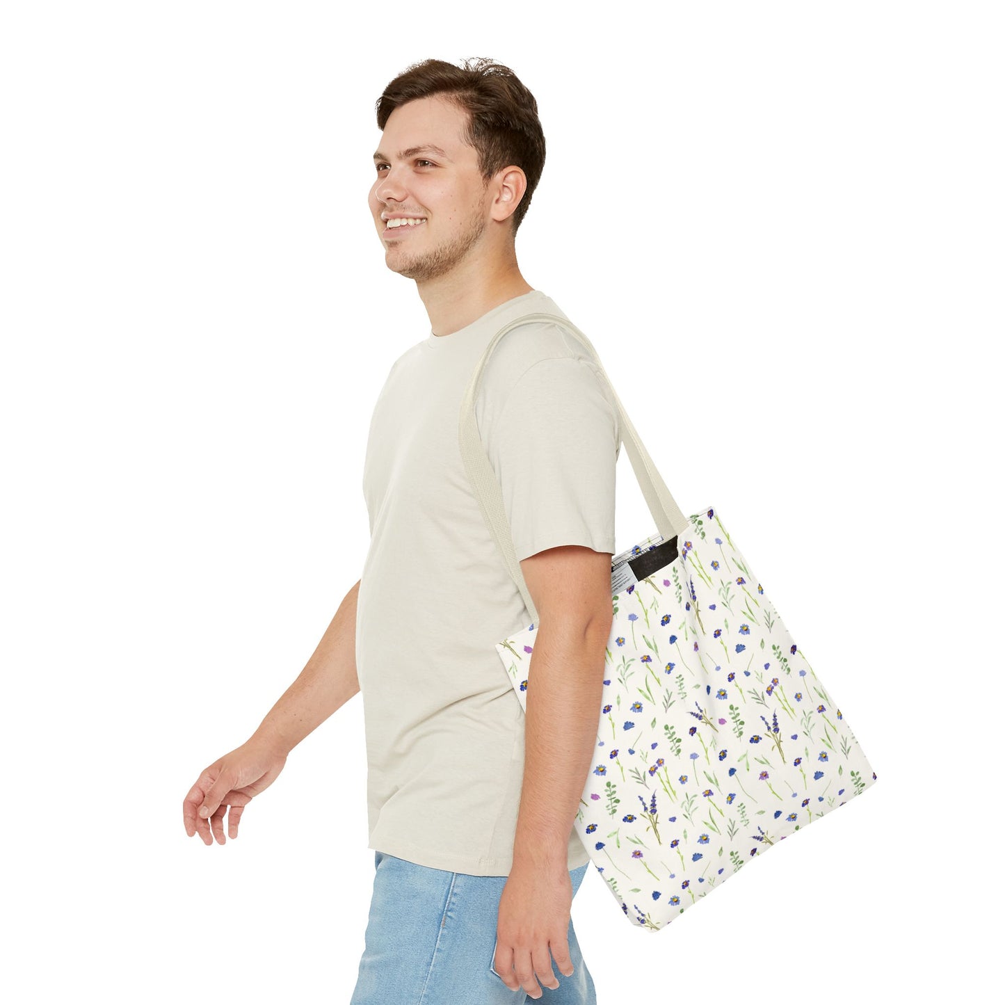 blue wildflowers: tote bag 🛍️