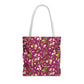 dainty florals: dark magenta tote bag 🛍️