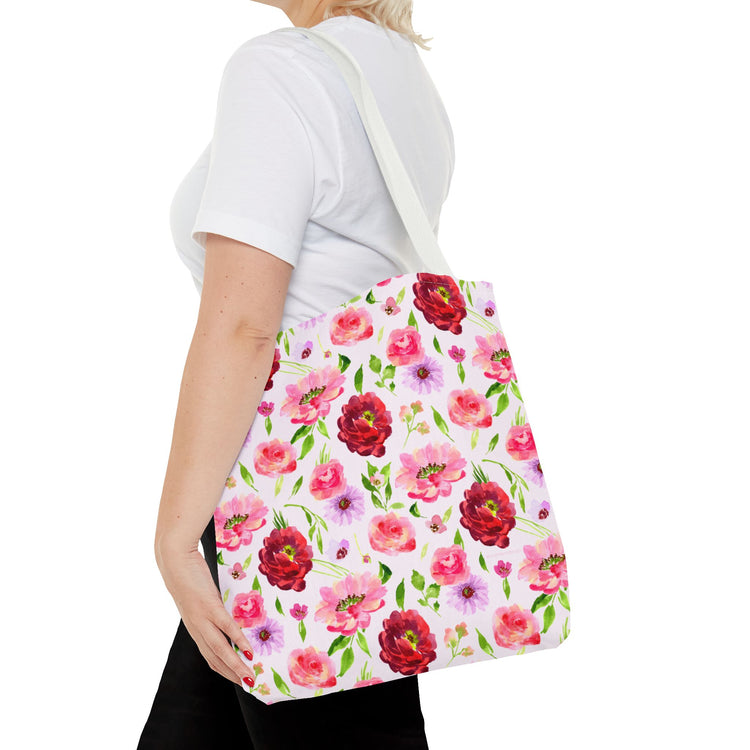bright florals: pink tote bag 🛍️