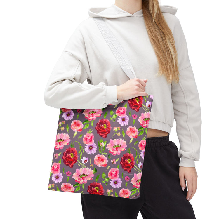 bright florals: mauve tote bag 🛍️
