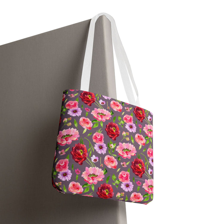 bright florals: mauve tote bag 🛍️
