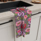 bright florals: mauve tea towel 🛍️