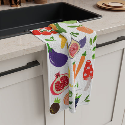 tea towel: fruit and veggie medley 🛍️