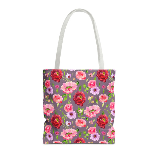 bright florals: mauve tote bag 🛍️