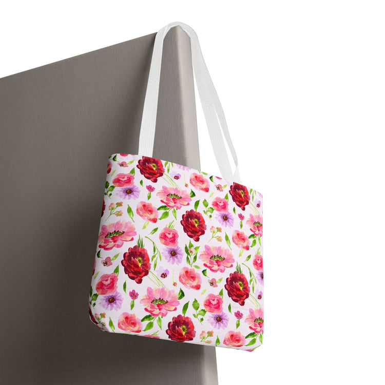 bright florals: pink tote bag 🛍️