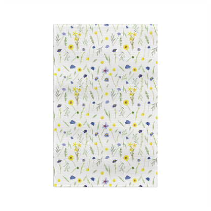 tea towel: blue and yellow wildflowers 🛍️