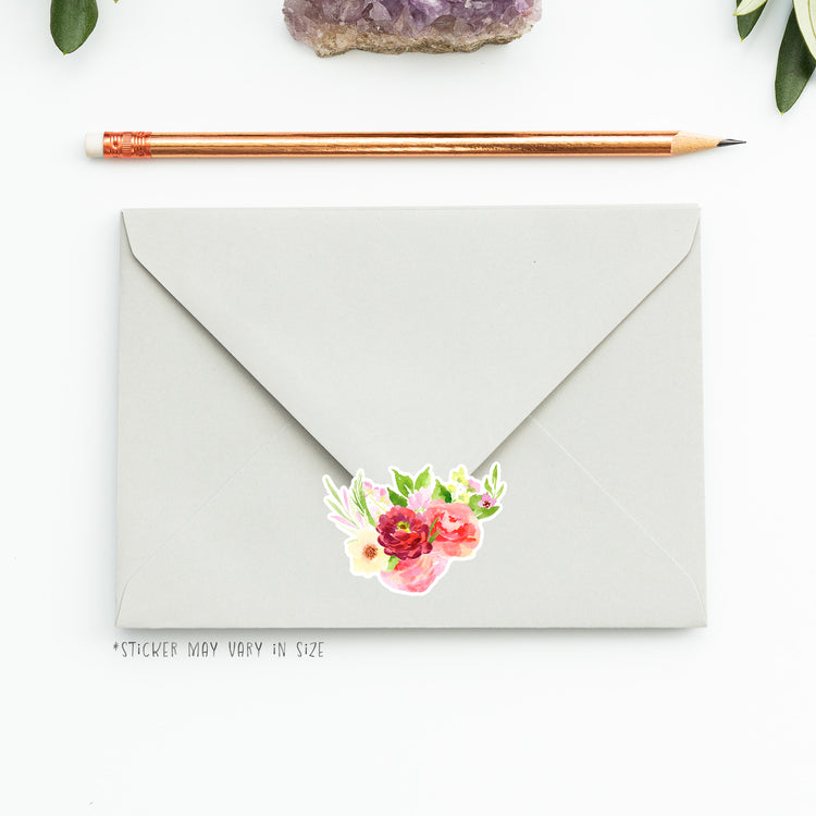 bright flower arrangements sticker sheet